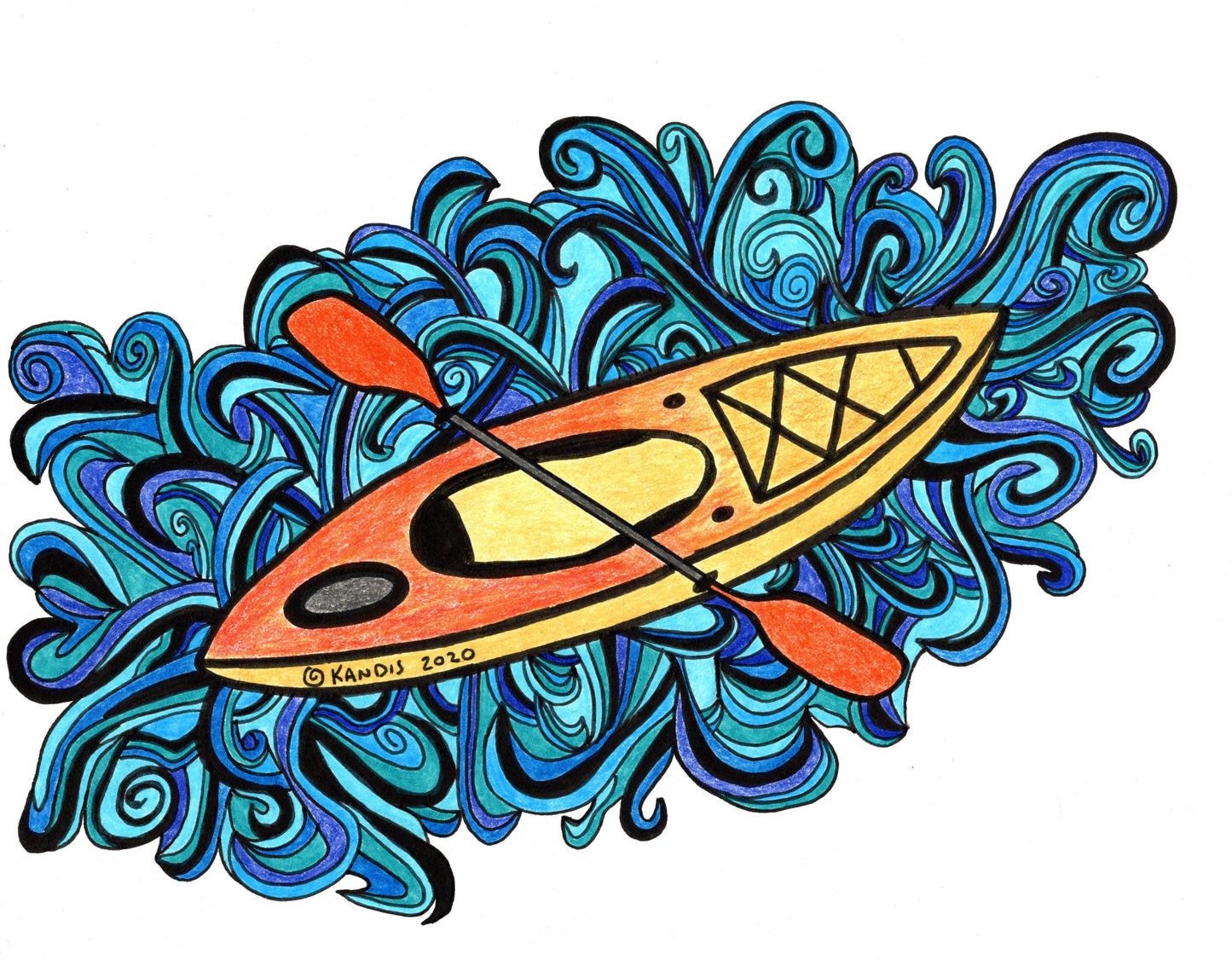 Kayak and Waves