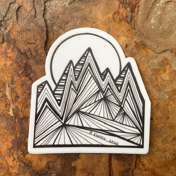 Jagged Mountains B&W -Pack of 10 (Wholesale Price)