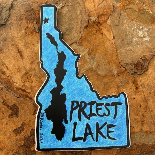 Priest Lake Bundle of 2 Stickers -Quantity of 50 Each (Wholesale Price)